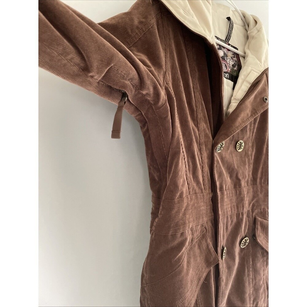 Burton DRYRIDE Jacket Snowboarding Ski Coat Brown Corduroy Women's‎ Size S - Picture 3 of 14